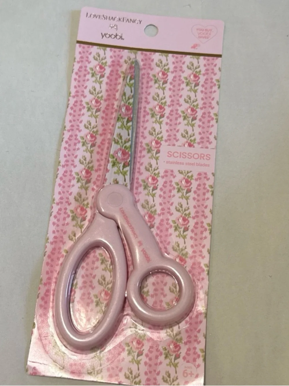 Love Shack Fancy x Yoobi Pink Office/School/Sewing/Crafter Scissors